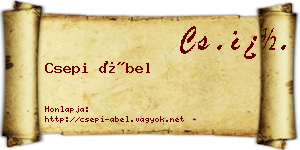 Csepi Ábel névjegykártya