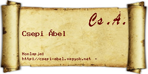 Csepi Ábel névjegykártya