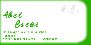 abel csepi business card